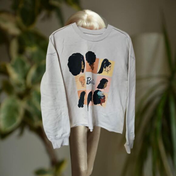Barbie Crop Sweatshirt Size  M *NEW* - Picture 1 of 2